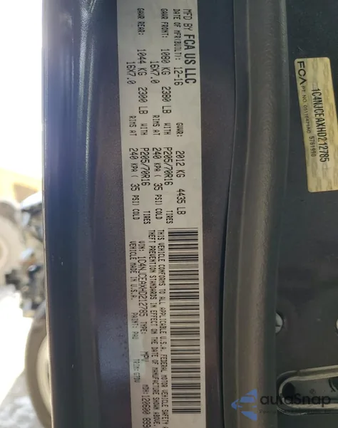 2017 Jeep Compass Latitude from USA, damaged, VIN 1C4NJCEAXHD212785